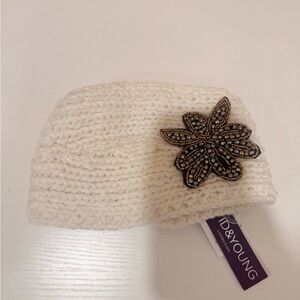 David & Young Cream Knit Headband